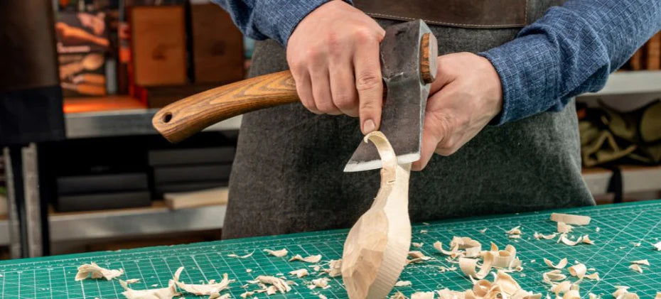 carving with a bushcraft axe